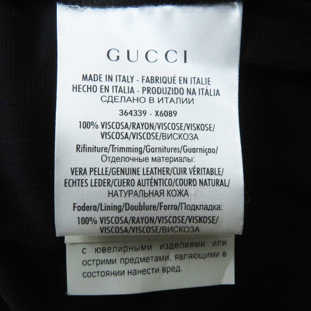 GUCCI one piece 364339 Outer: 100% rayon, Lining: 100% rayon, Leather part: Sheepskin black Women XS Used Authentic