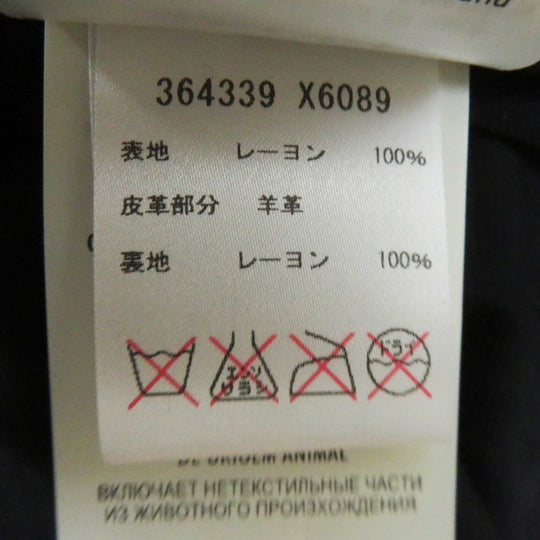 GUCCI one piece 364339 Outer: 100% rayon, Lining: 100% rayon, Leather part: Sheepskin black Women XS Used Authentic