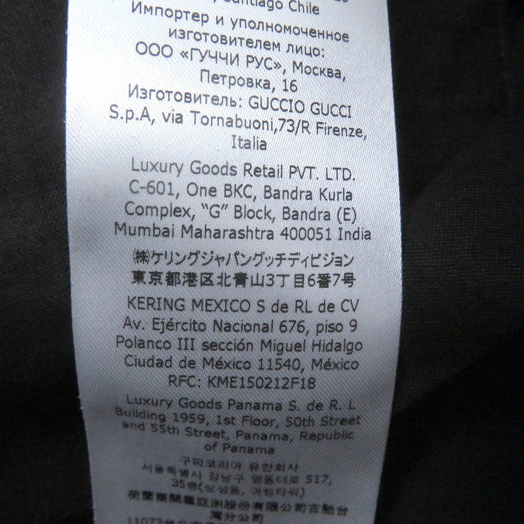 GUCCI slacks 668588 Outer: 100% cotton, Lining: 100% cupra, Part: 46% acrylic, 46% wool, 8% polyester, Part: 100% cowhide Navy mens 46 Used Authentic