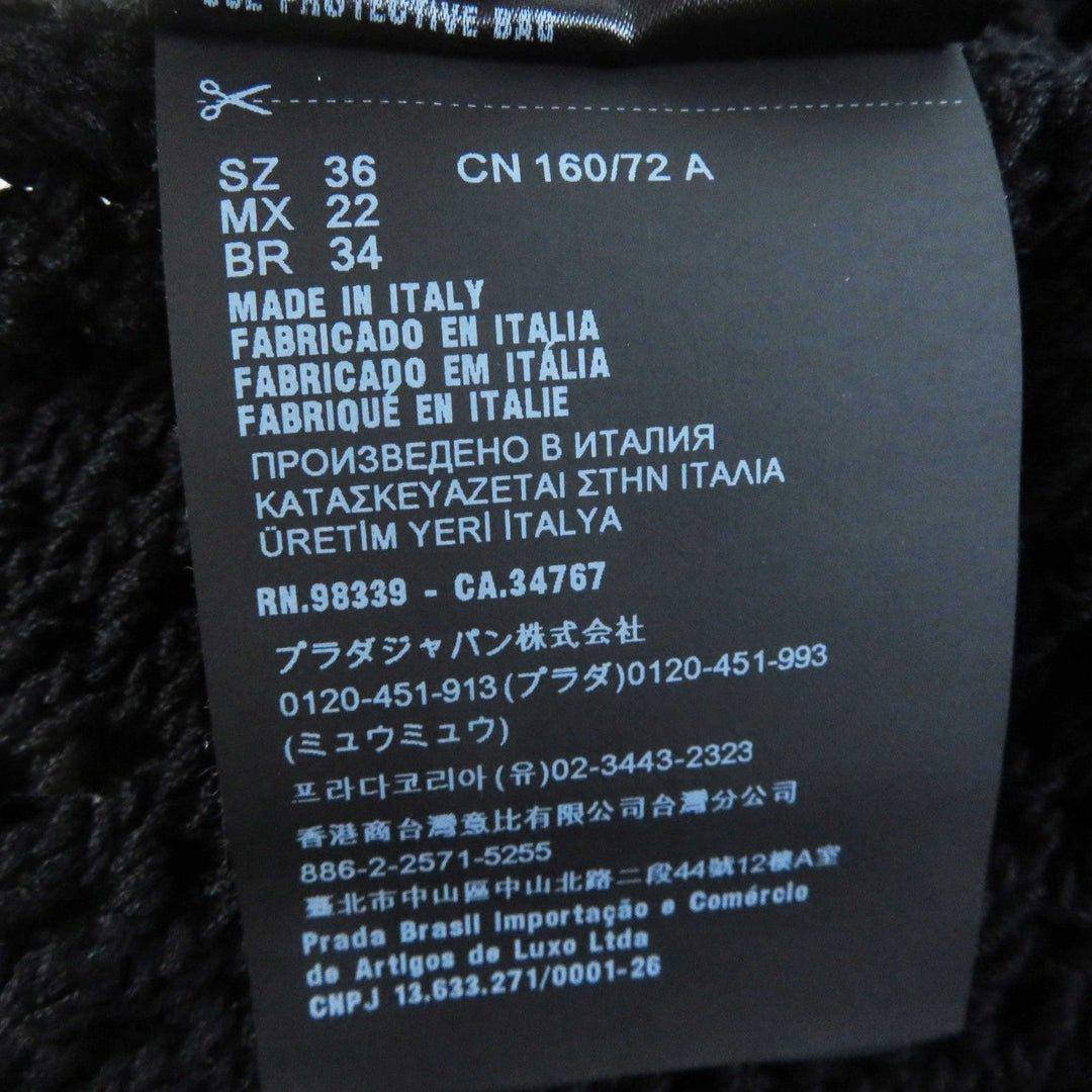PRADA Tank top P29980 Main: 100% cotton Black White Women 36 Used Authentic