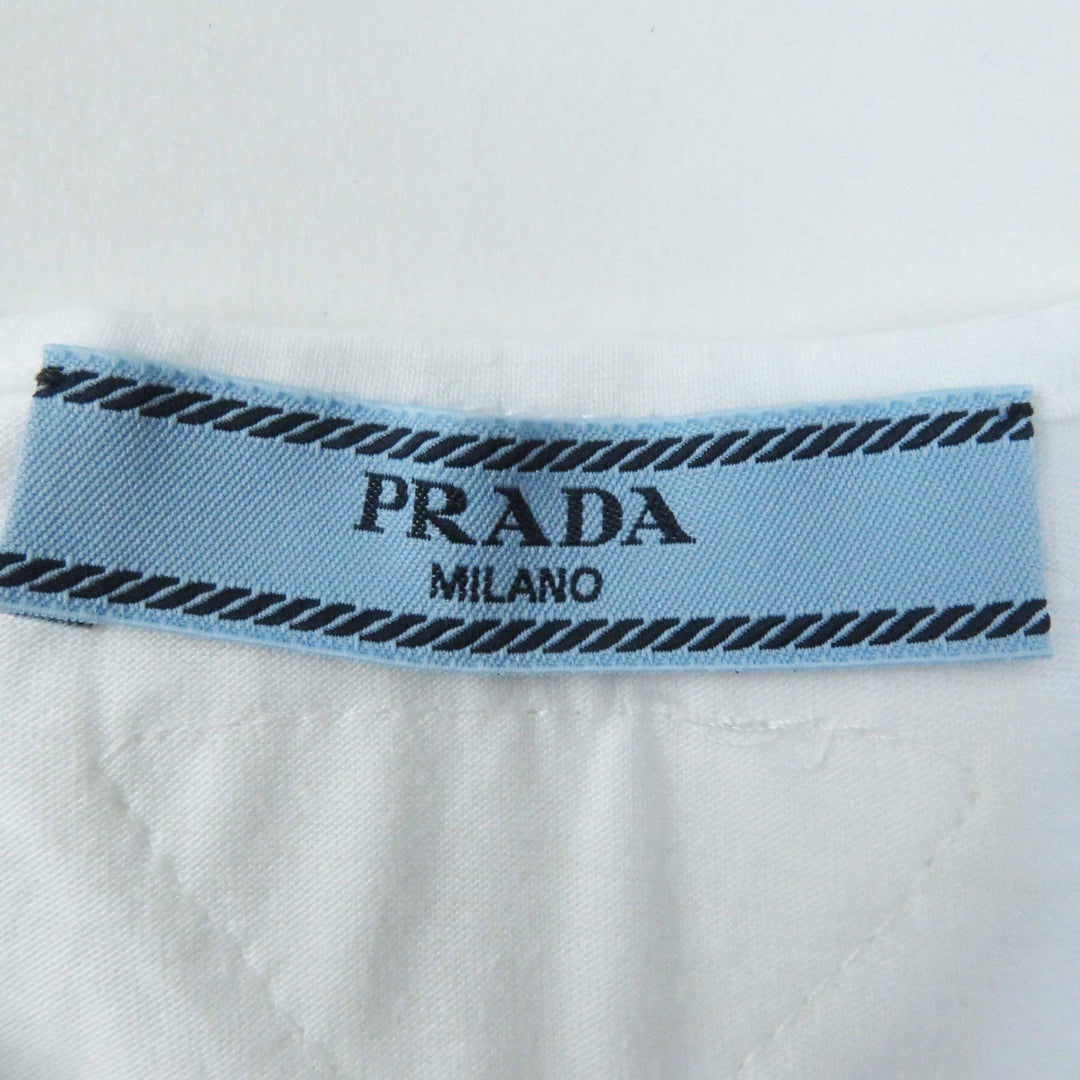 PRADA Tank top P29980 Main: 100% cotton Black White Women 36 Used Authentic