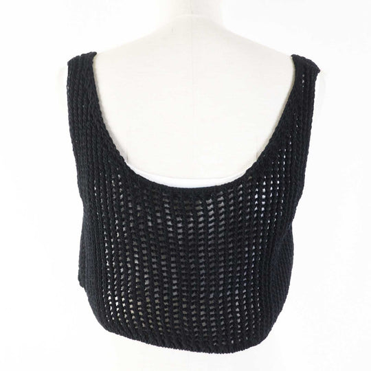 PRADA Tank top P29980 Main: 100% cotton Black White Women 36 Used Authentic