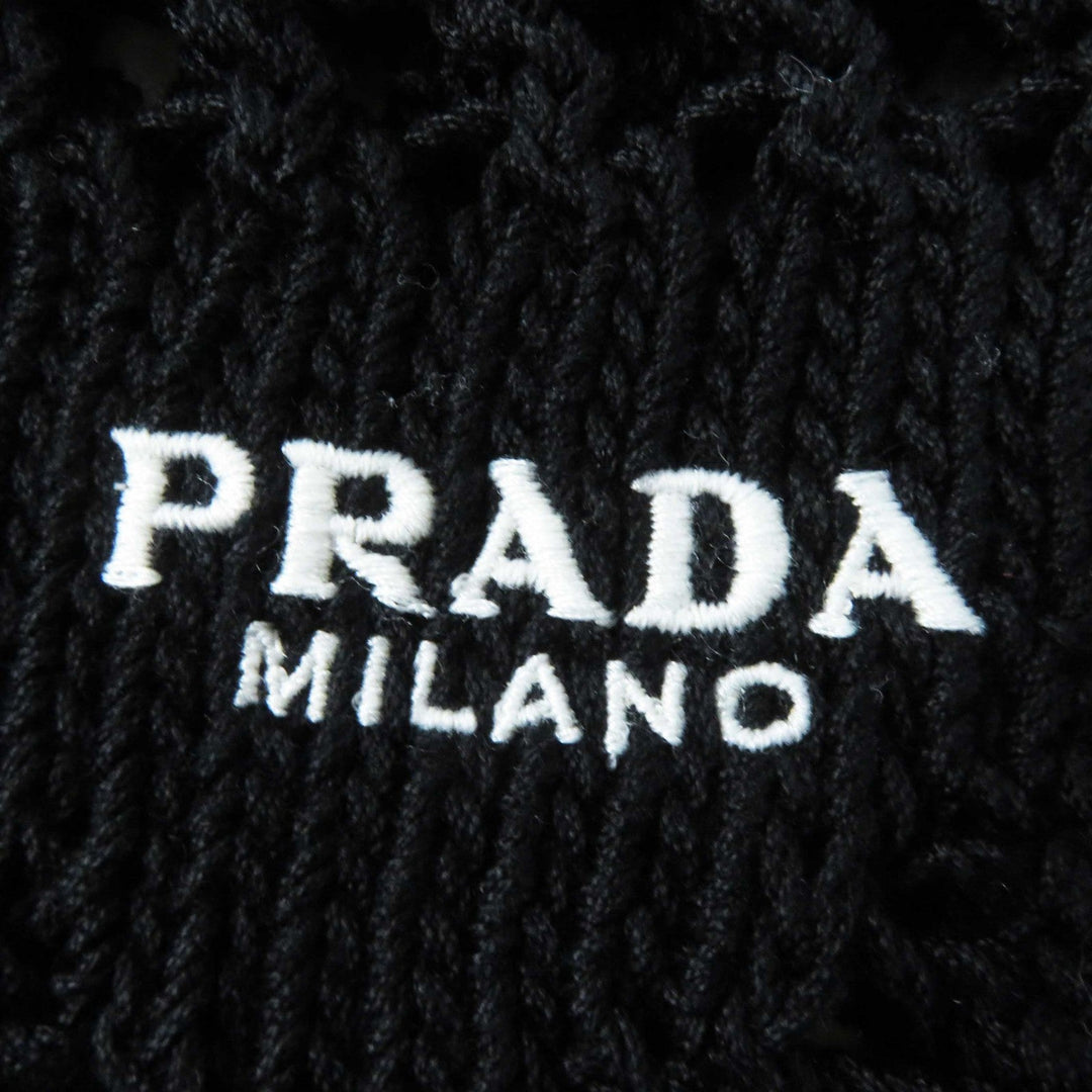 PRADA Tank top P29980 Main: 100% cotton Black White Women 36 Used Authentic