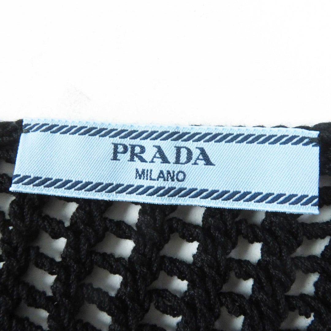 PRADA Tank top P29980 Main: 100% cotton Black White Women 36 Used Authentic