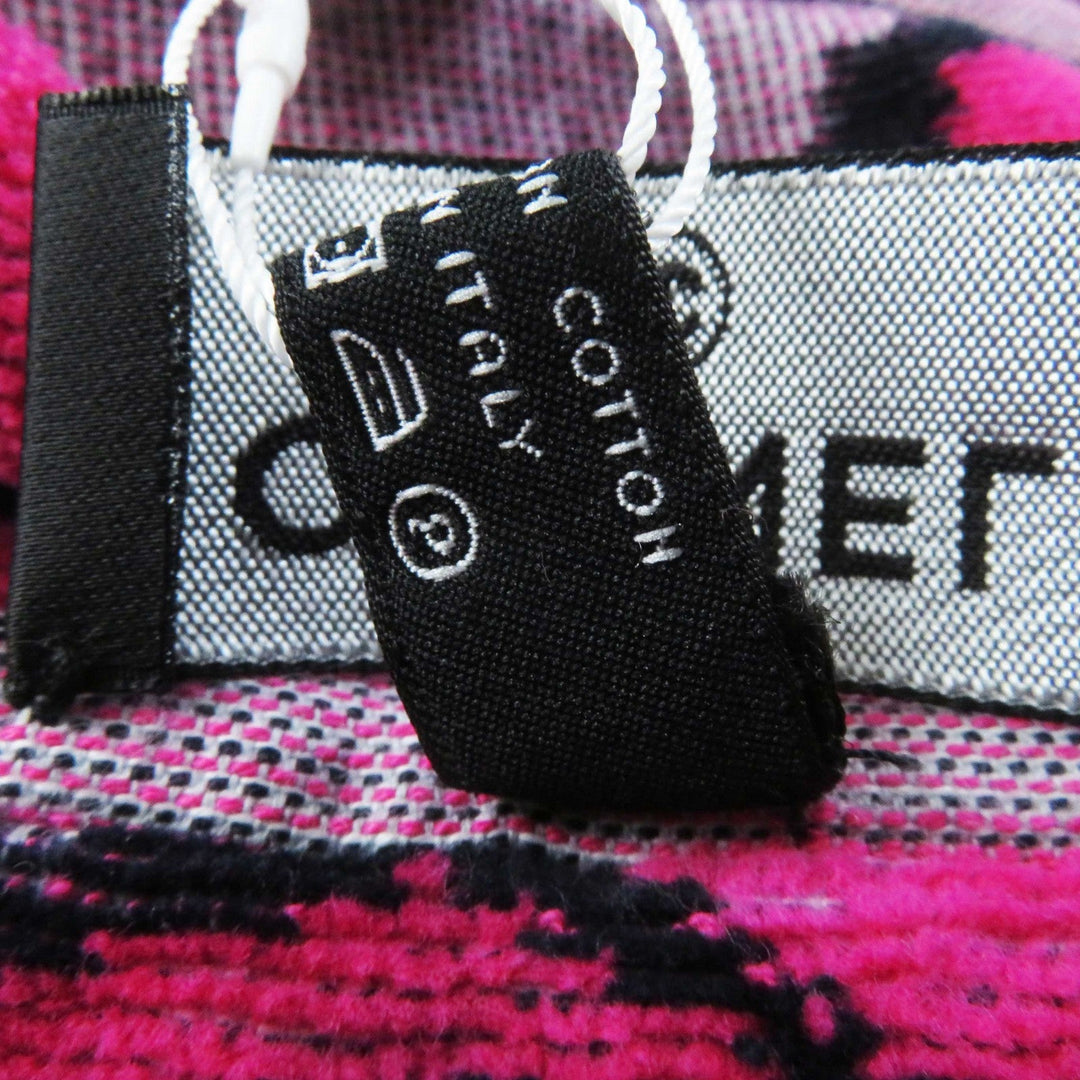 CHANEL towel 19S cotton 100% Navy pink Women Used Authentic