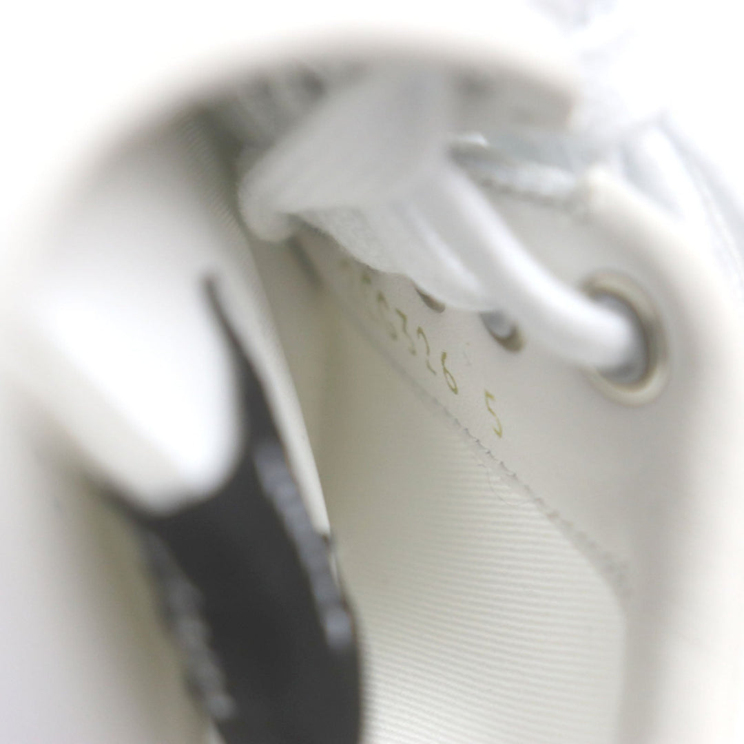 PRADA Low cut sneakers 2EG326 Nylon Leather white mens 5 Used Authentic