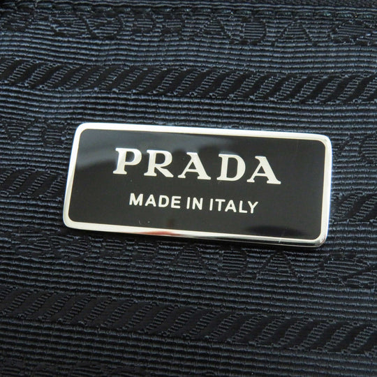 PRADA Tote Bag 1BG130 Pile fabric Bianco Nero terry Women Used Authentic