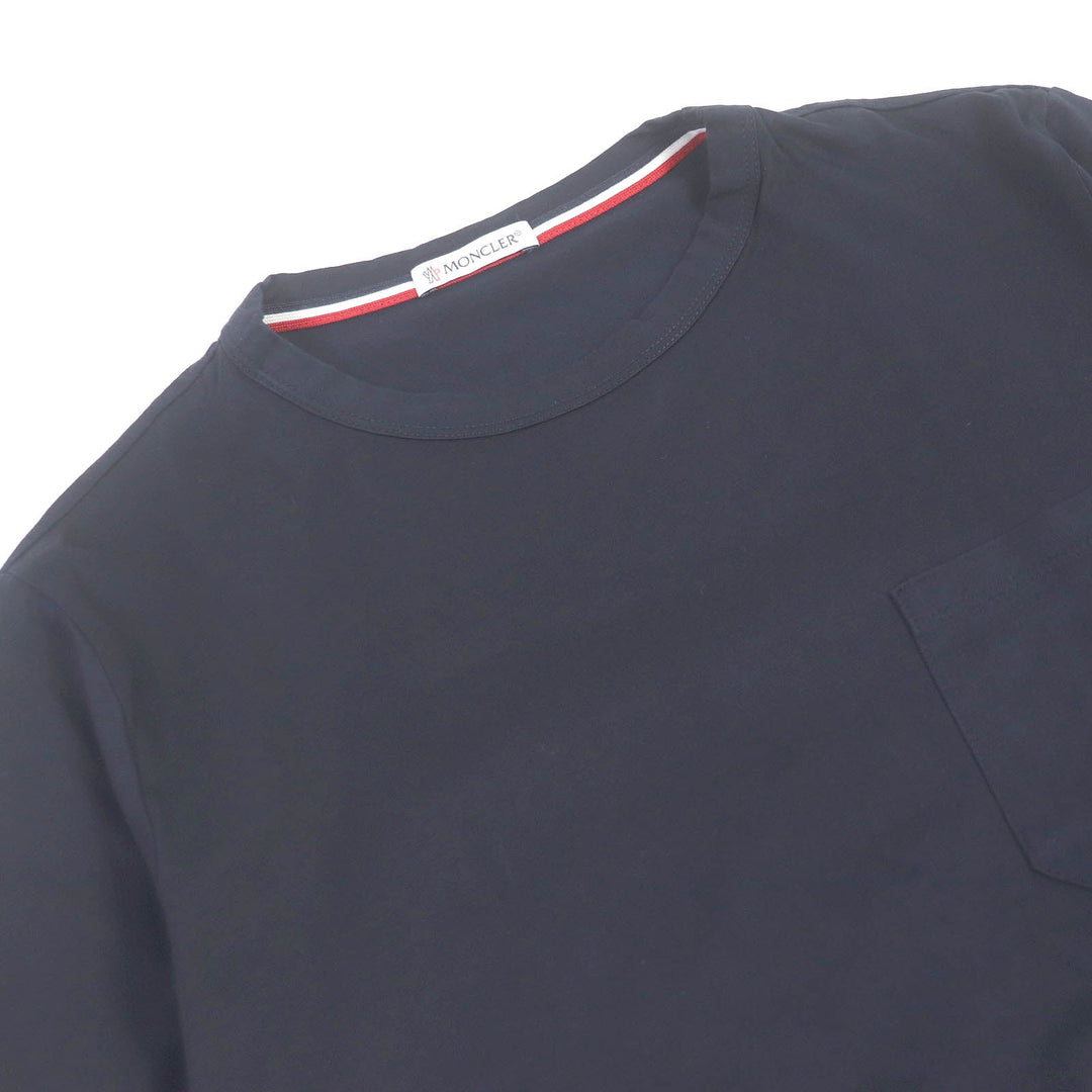 MONCLER Short sleeve T-shirt Main: 100% cotton Navy MAGLIA T-SHIRT mens XS Used Authentic