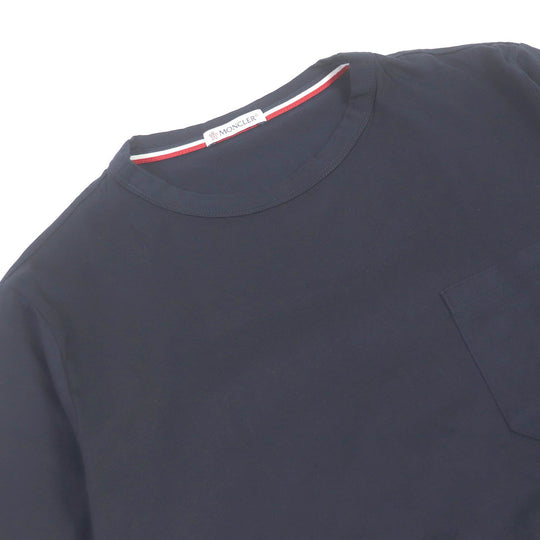 MONCLER Short sleeve T-shirt Main: 100% cotton Navy MAGLIA T-SHIRT mens XS Used Authentic