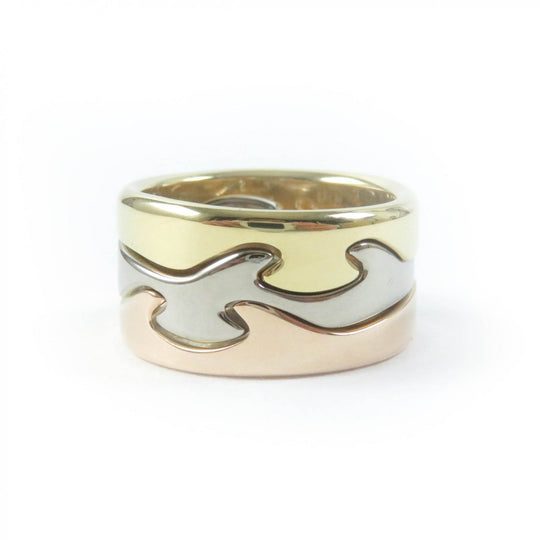 Georg Jensen Ring Main�F750 Gold Silver Pink Gold Fusion ring Women 50 Used Authentic