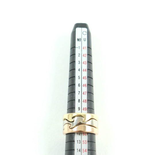Georg Jensen Ring Main�F750 Gold Silver Pink Gold Fusion ring Women 50 Used Authentic