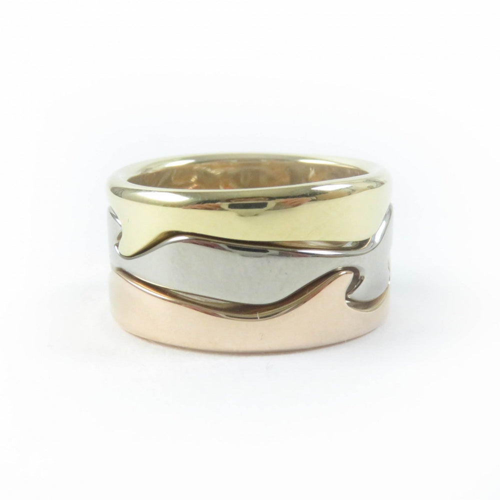 Georg Jensen Ring Main�F750 Gold Silver Pink Gold Fusion ring Women 50 Used Authentic