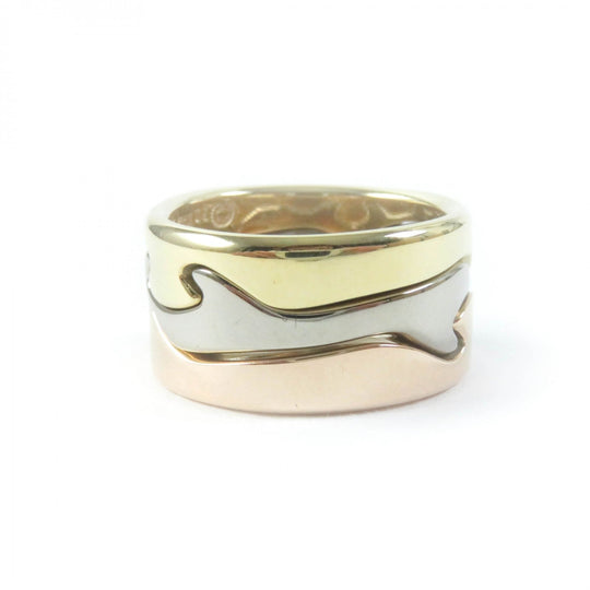 Georg Jensen Ring Main�F750 Gold Silver Pink Gold Fusion ring Women 50 Used Authentic