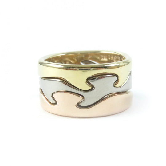 Georg Jensen Ring Main�F750 Gold Silver Pink Gold Fusion ring Women 50 Used Authentic