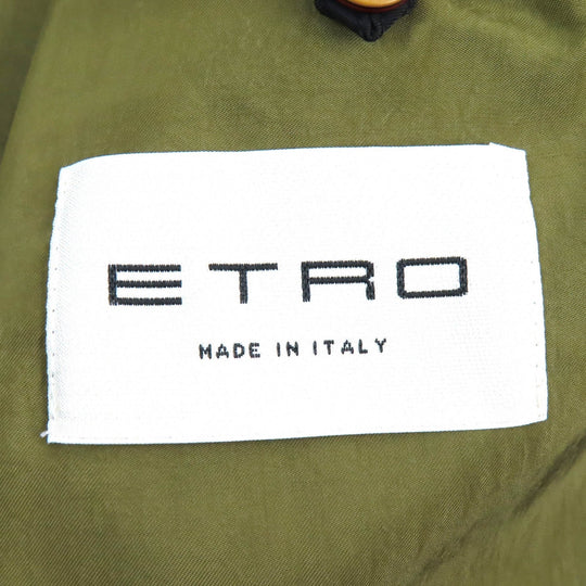 ETRO Bomber jacket Outer: 100% nylon, Lining: 100% cupra, Rib part: 98% cotton, 2% polyurethane, Sleeve lining: 54% acetate, 46% polyester Black multicolor mens XL Used Authentic
