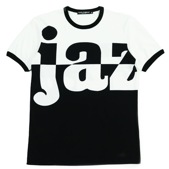 DOLCE&GABBANA Short sleeve T-shirt G8GX8T Main: 100% cotton White black mens 46 Used Authentic