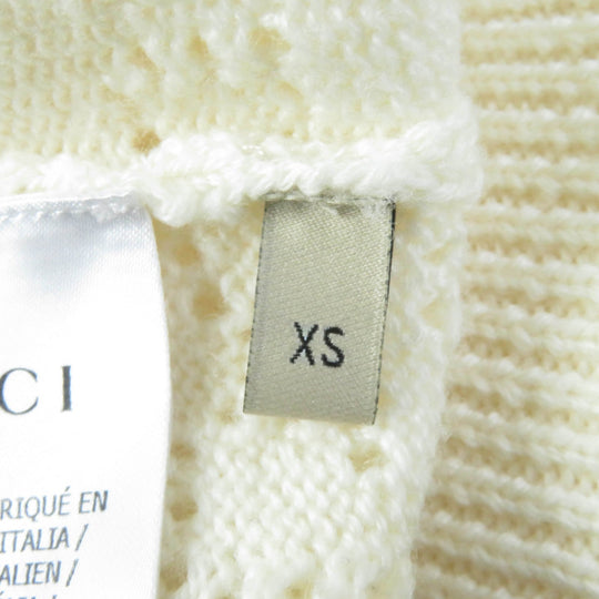 GUCCI cardigan 642117 Main: 100% wool Ivory Women XS Used Authentic