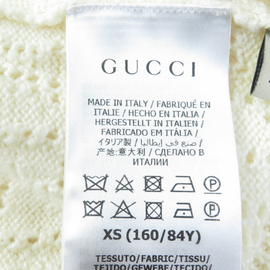 GUCCI cardigan 642117 Main: 100% wool Ivory Women XS Used Authentic