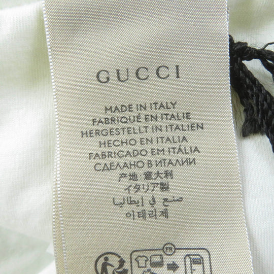 GUCCI shawl 727885 Main: 100% cotton, Part: 100% cotton, Filling: 50% wool, 50% polyester white Kids Used Authentic