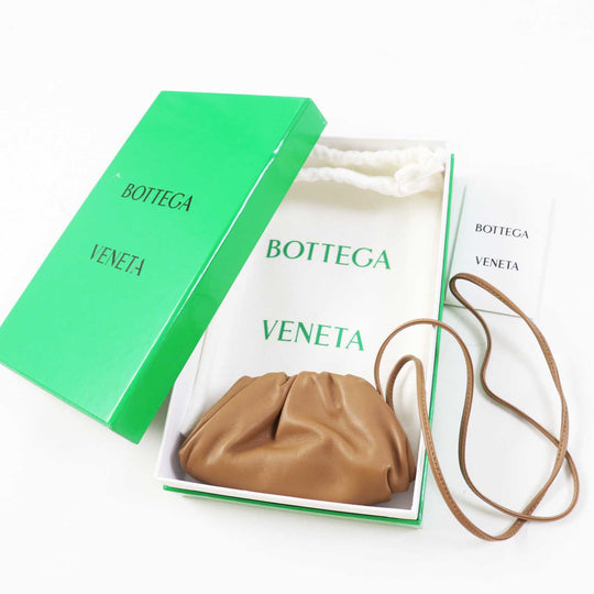 BOTTEGAVENETA Coin case 577816 Main: Leather Brown The pouch Women Used Authentic