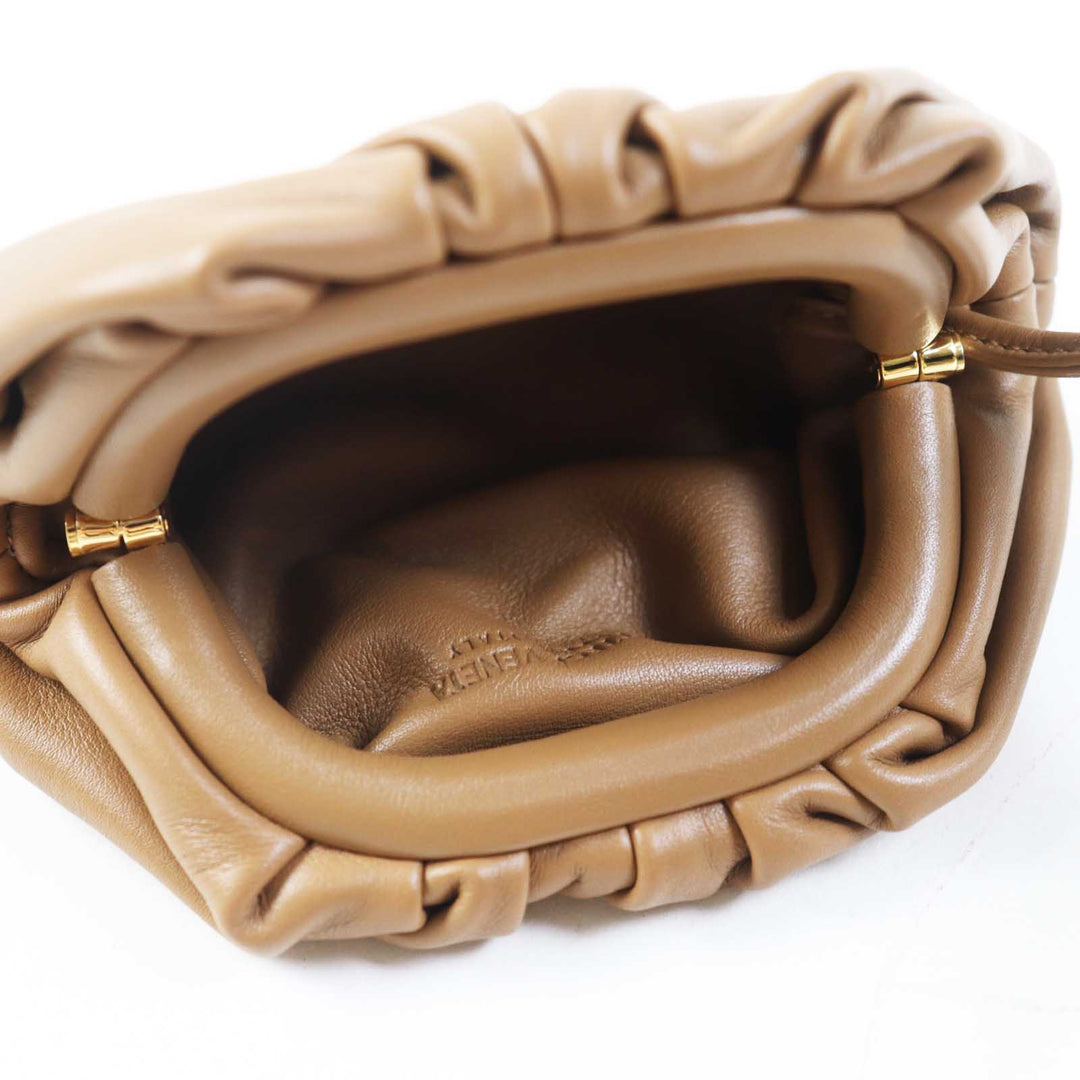 BOTTEGAVENETA Coin case 577816 Main: Leather Brown The pouch Women Used Authentic