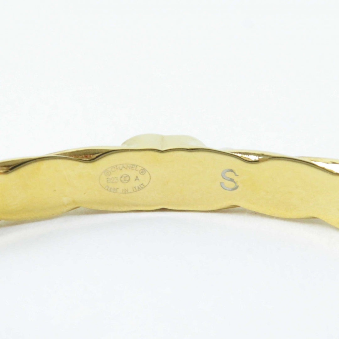 CHANEL Bangle B23 A Gold Plated, Faux Pearl gold Women S Used Authentic