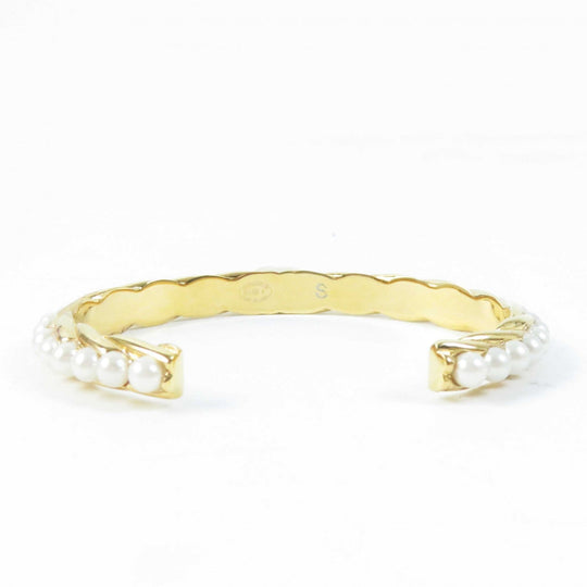 CHANEL Bangle B23 A Gold Plated, Faux Pearl gold Women S Used Authentic