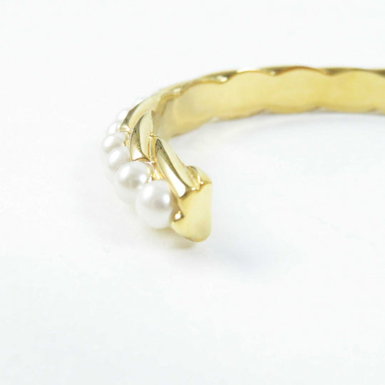 CHANEL Bangle B23 A Gold Plated, Faux Pearl gold Women S Used Authentic