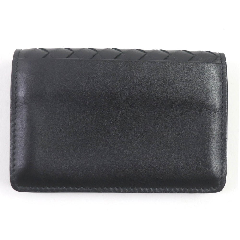 BOTTEGAVENETA Card Case 605720 Main: Leather black mens Used Authentic