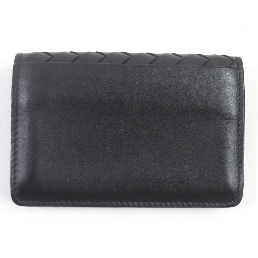BOTTEGAVENETA Card Case 605720 Main: Leather black mens Used Authentic