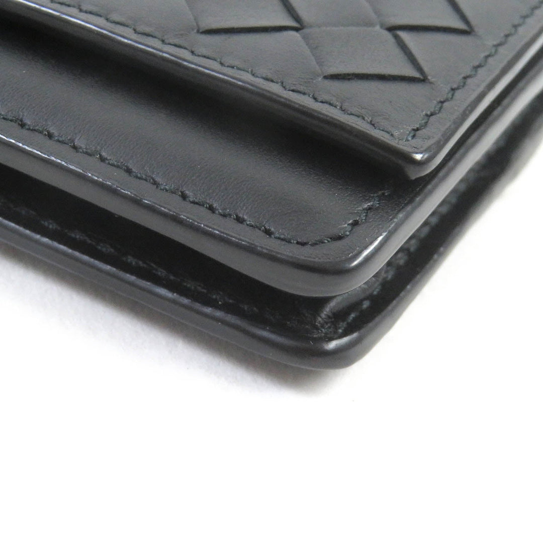 BOTTEGAVENETA Card Case 605720 Main: Leather black mens Used Authentic