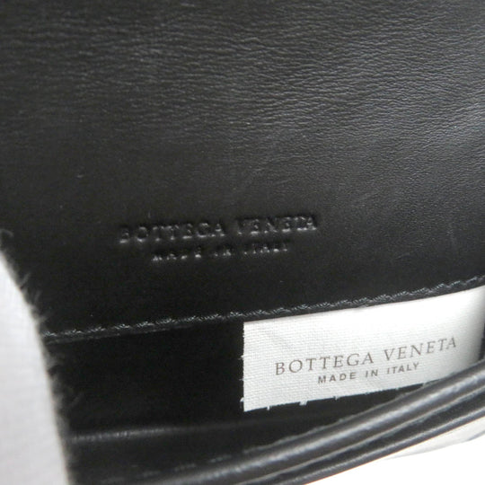 BOTTEGAVENETA Card Case 605720 Main: Leather black mens Used Authentic