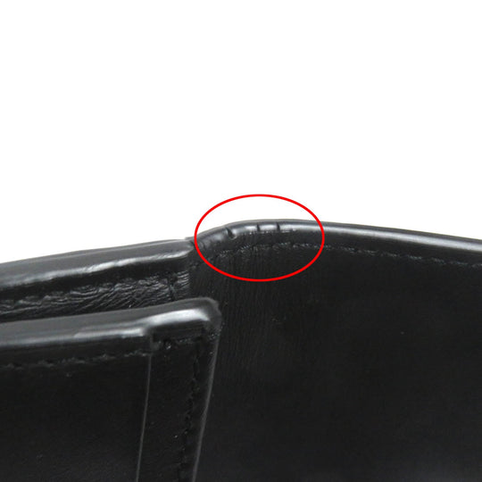 BOTTEGAVENETA Card Case 605720 Main: Leather black mens Used Authentic