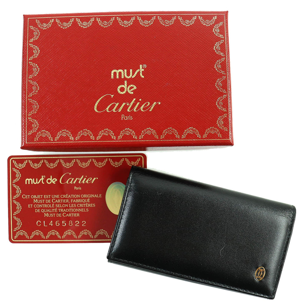 CARTIER Key case Key holder  L3000127 Main: Leather black Pasha de Cartier mens Used Authentic
