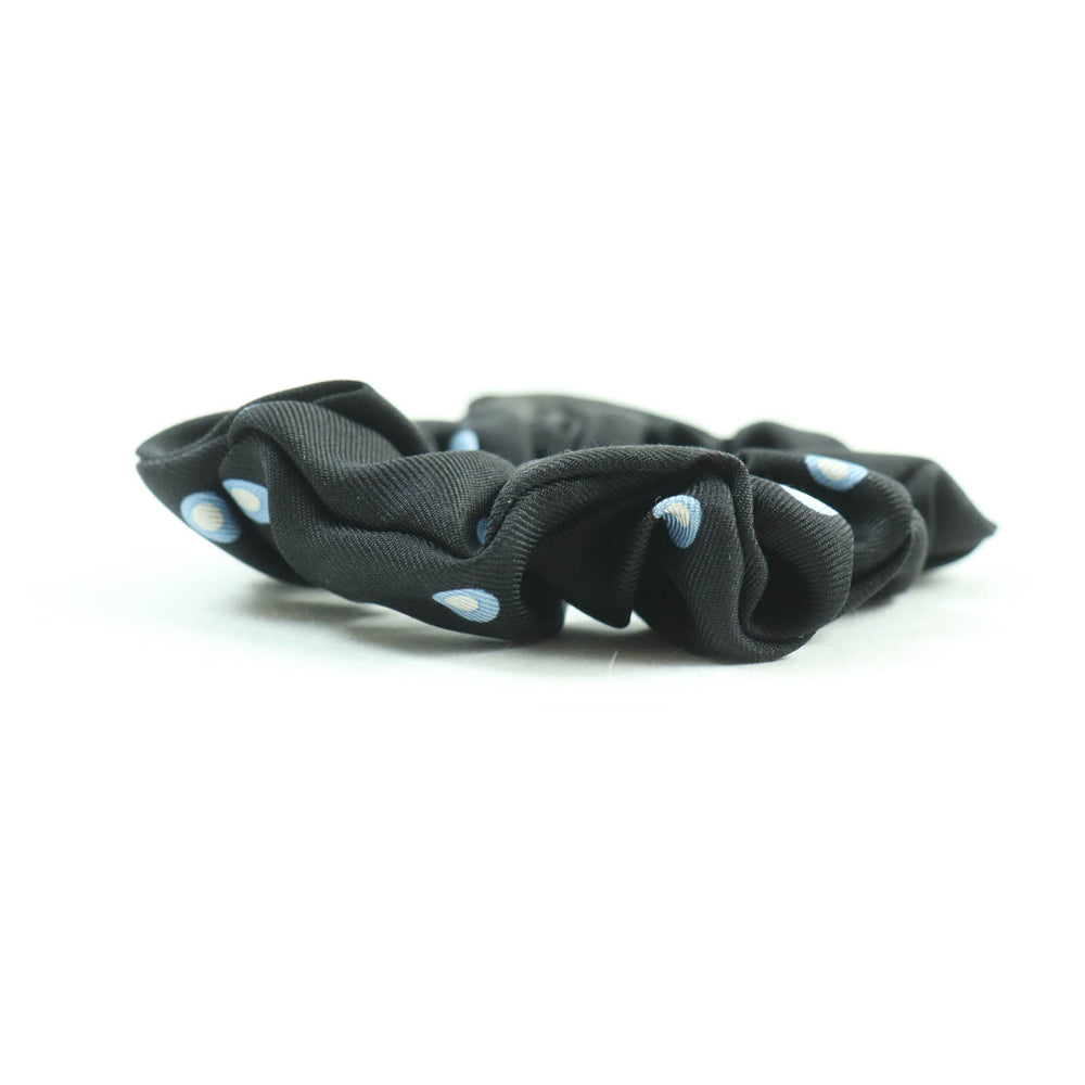 CHANEL hair accessory Main: 100% silk Black light blue Women Used Authentic