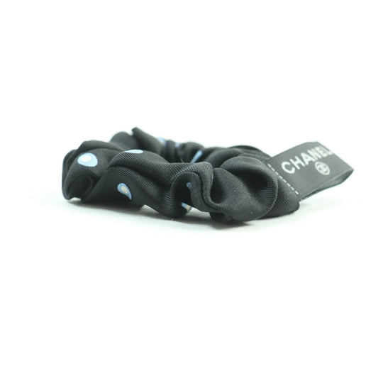 CHANEL hair accessory Main: 100% silk Black light blue Women Used Authentic