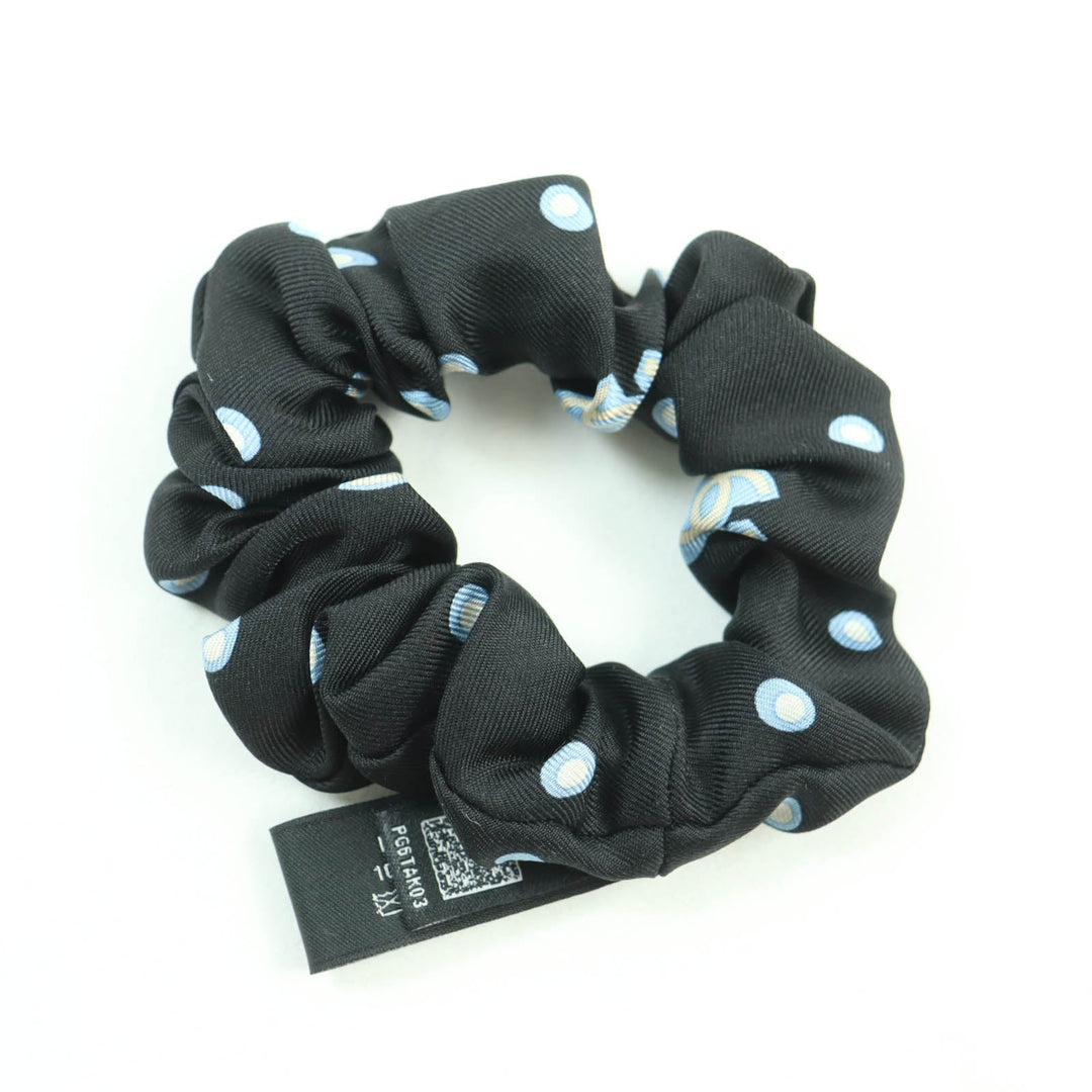 CHANEL hair accessory Main: 100% silk Black light blue Women Used Authentic