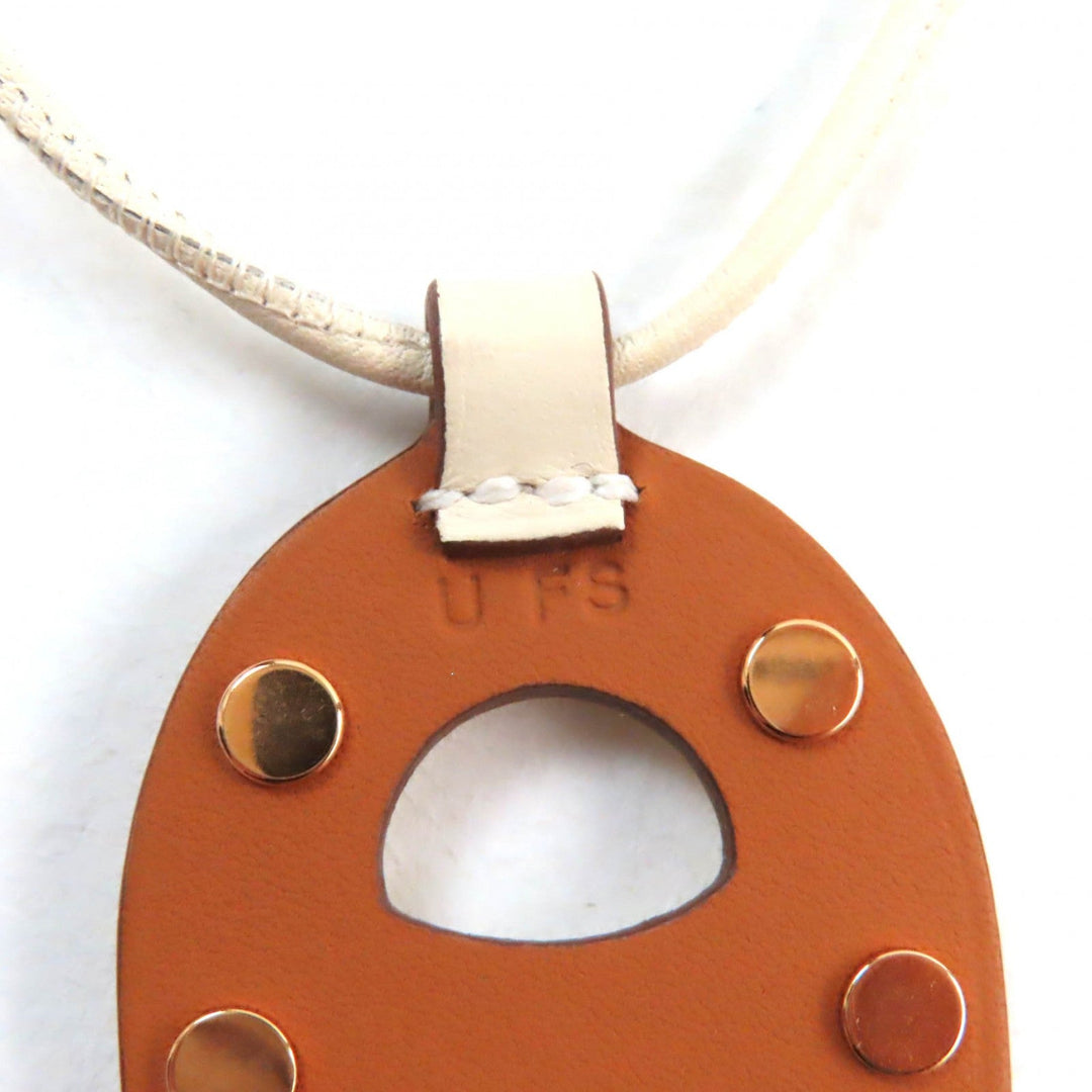 HERMES Necklace Main: Swift Gold Nata Women Used Authentic