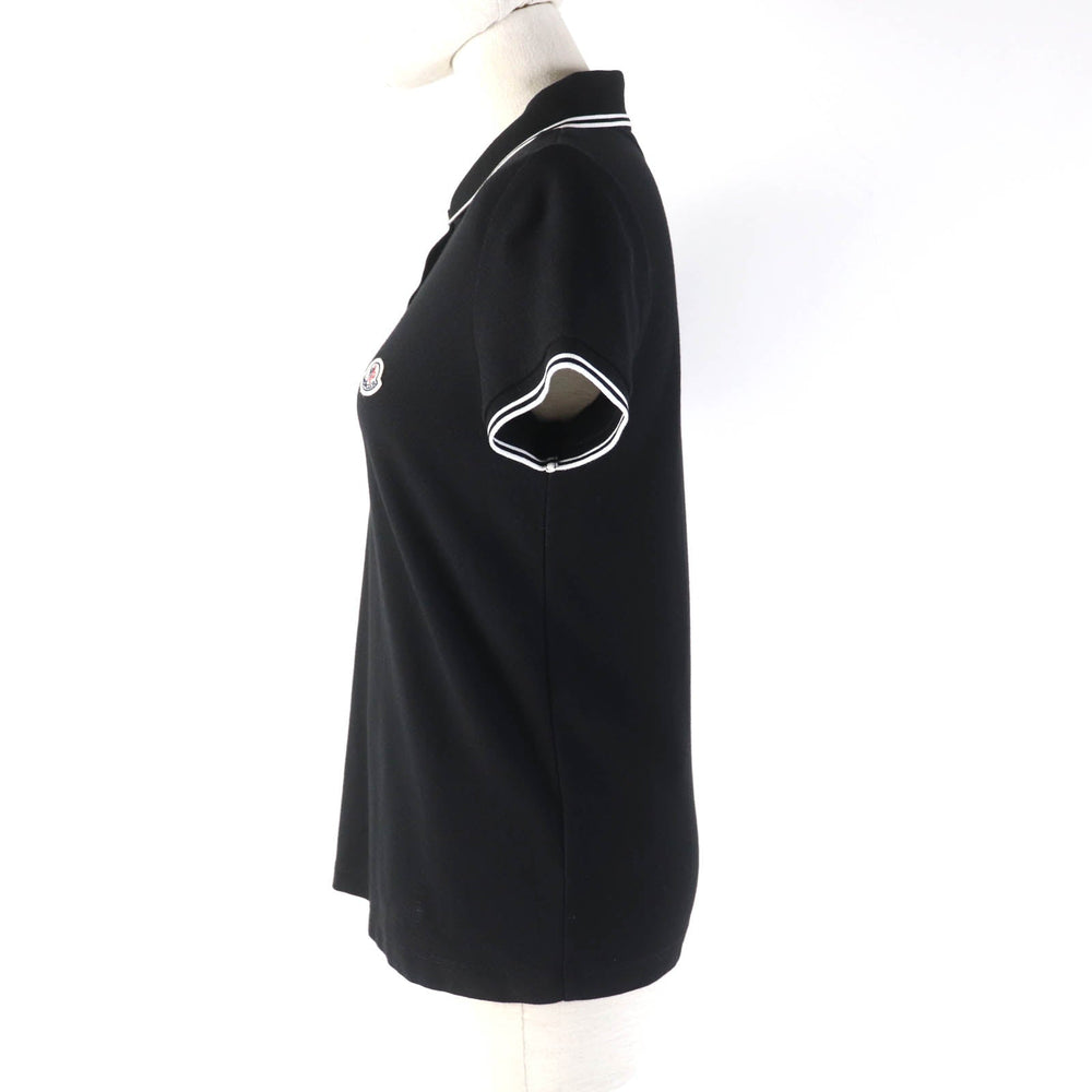 MONCLER Short sleeve polo shirt Main: 100% cotton, Part: 100% cotton black Women S Used Authentic