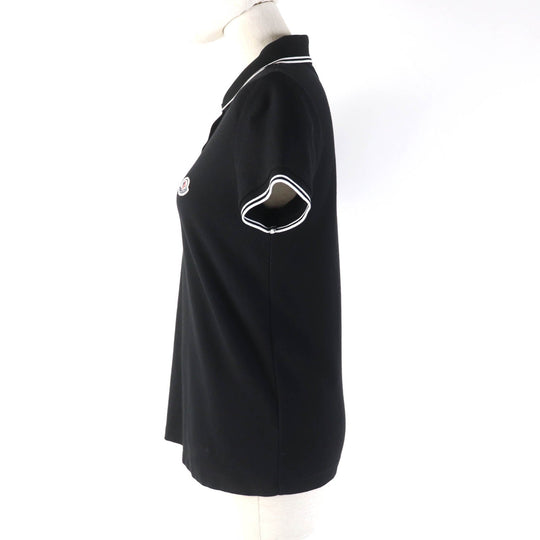 MONCLER Short sleeve polo shirt Main: 100% cotton, Part: 100% cotton black Women S Used Authentic