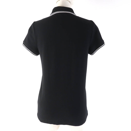 MONCLER Short sleeve polo shirt Main: 100% cotton, Part: 100% cotton black Women S Used Authentic