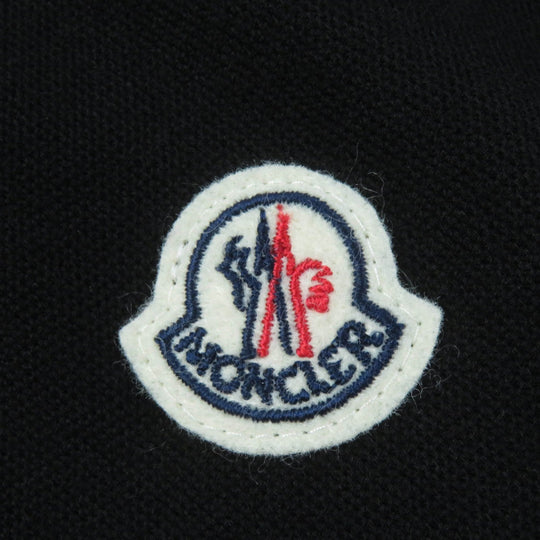MONCLER Short sleeve polo shirt Main: 100% cotton, Part: 100% cotton black Women S Used Authentic