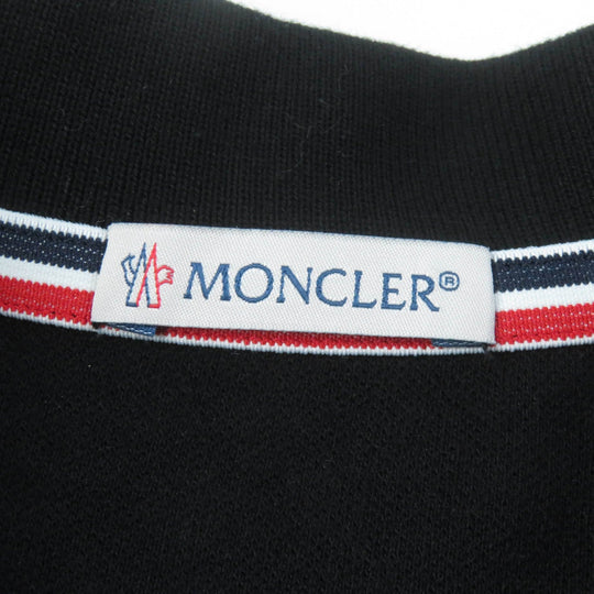 MONCLER Short sleeve polo shirt Main: 100% cotton, Part: 100% cotton black Women S Used Authentic