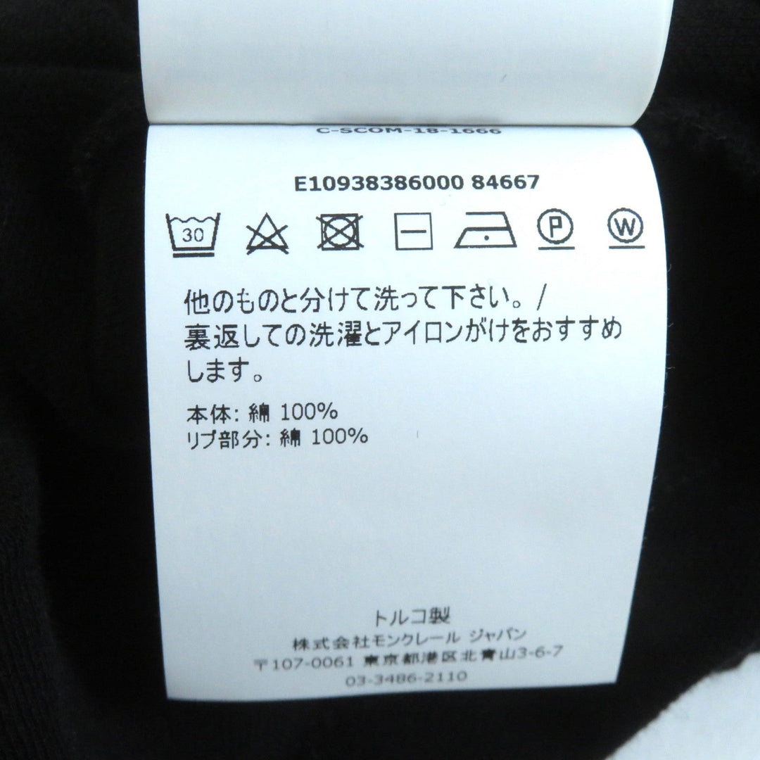 MONCLER Short sleeve polo shirt Main: 100% cotton, Part: 100% cotton black Women S Used Authentic