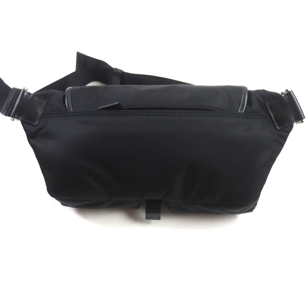 PRADA Sling bag 2VH174 Re-Nylon Leather black mens Used Authentic