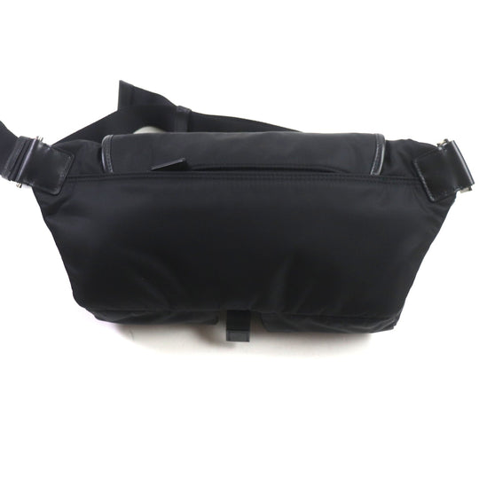 PRADA Sling bag 2VH174 Re-Nylon Leather black mens Used Authentic