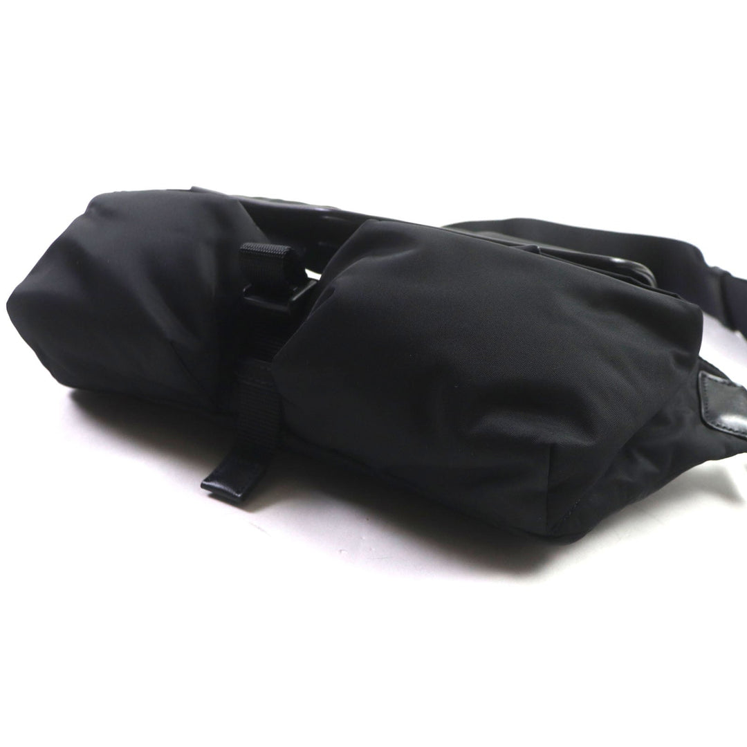 PRADA Sling bag 2VH174 Re-Nylon Leather black mens Used Authentic