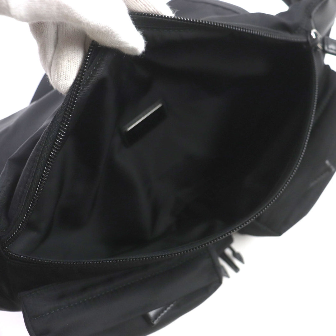 PRADA Sling bag 2VH174 Re-Nylon Leather black mens Used Authentic