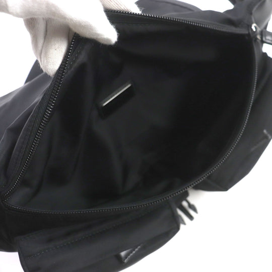 PRADA Sling bag 2VH174 Re-Nylon Leather black mens Used Authentic