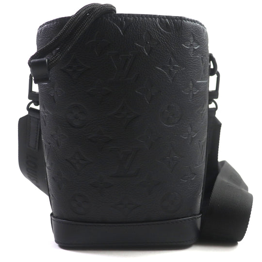 LOUIS VUITTON Shoulder Bag M82248 Calf leather black Monogram shadow noe sling mens Used Authentic